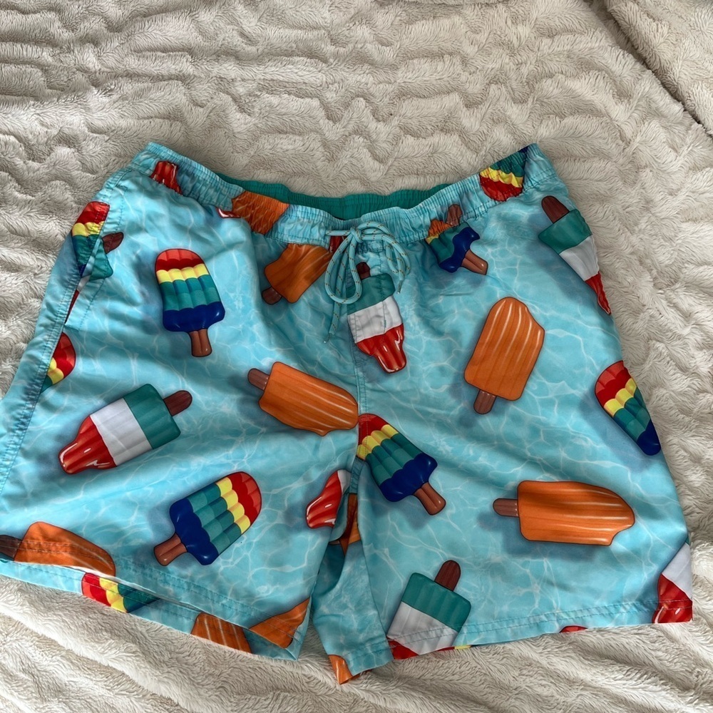 No Boundaries Turquoise Mesh Swim Shorts XL (40-42)